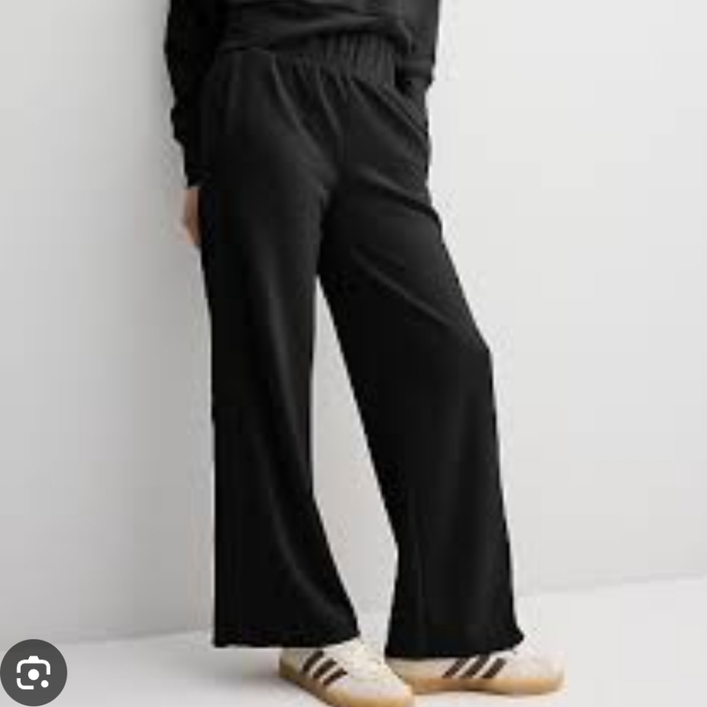 FLX High Rise Solace Side Snap Wide Leg Black Active Pants New With Tags